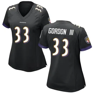 Melvin Gordon III Baltimore Ravens Women's Game Nike Jersey - Black