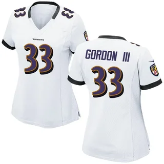 Melvin Gordon III Baltimore Ravens Women's Game Nike Jersey - White