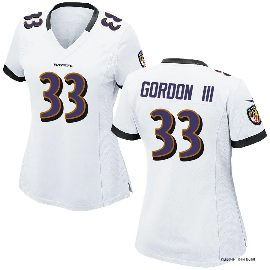 Melvin Gordon III Baltimore Ravens Women's Game Nike Jersey - White