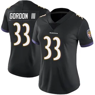 Melvin Gordon III Baltimore Ravens Women's Limited Alternate Vapor Untouchable Nike Jersey - Black