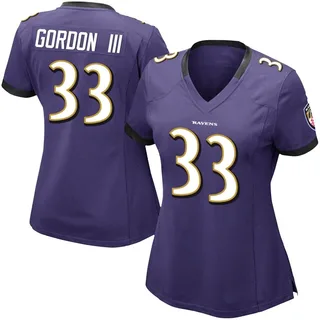 Melvin Gordon III Baltimore Ravens Women's Limited Team Color Vapor Untouchable Nike Jersey - Purple