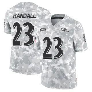 Men's Adam Randall Baltimore Ravens Men's Limited Arctic Camo 2024 Salute to Service Nike Jersey
