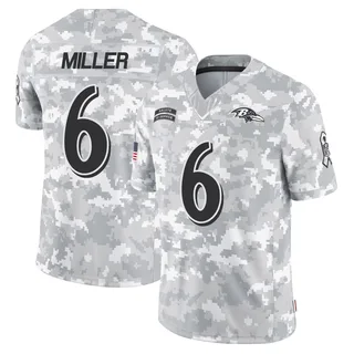 Men's Anthony Miller Baltimore Ravens Men's Limited Arctic Camo 2024 Salute to Service Nike Jersey