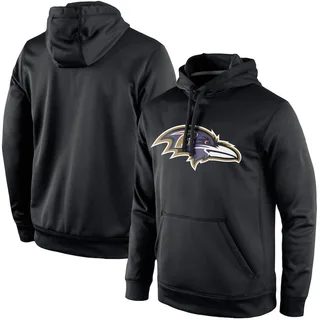 Men's Baltimore Ravens Black Circuit Logo Essential Performance Pullover Hoodie
