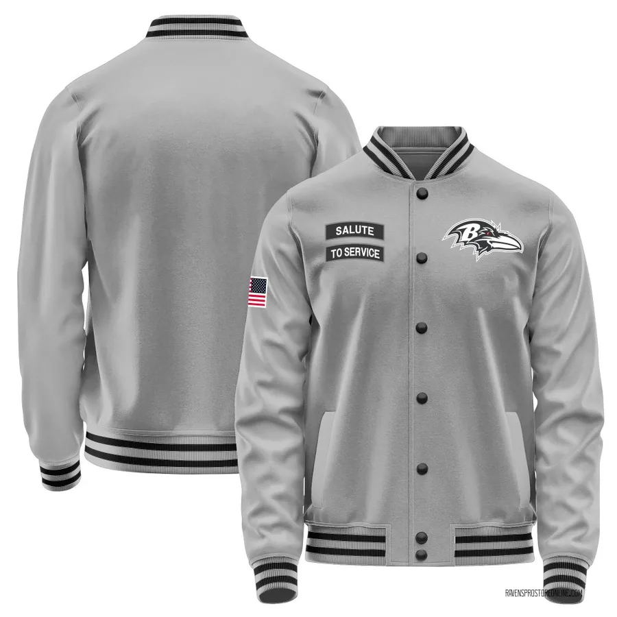 Men's Baltimore Ravens Gray Salute to Service Performance Jacket