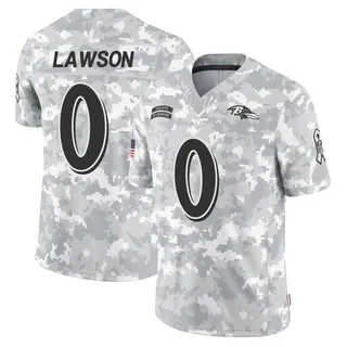 Men's Carl Lawson Baltimore Ravens Men's Limited Arctic Camo 2024 Salute to Service Nike Jersey