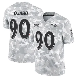Men's David Ojabo Baltimore Ravens Men's Limited Arctic Camo 2024 Salute to Service Nike Jersey