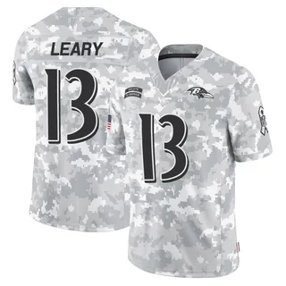 Men's Devin Leary Baltimore Ravens Men's Limited Arctic Camo 2024 Salute to Service Nike Jersey
