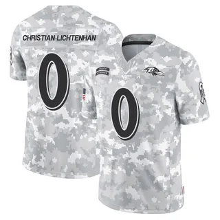 Men's Gerad Christian-Lichtenhan Baltimore Ravens Men's Limited Arctic Camo 2024 Salute to Service Nike Jersey