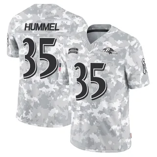Men's Jacob Hummel Baltimore Ravens Men's Limited Arctic Camo 2024 Salute to Service Nike Jersey