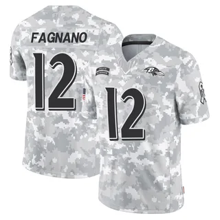 Men's Joe Fagnano Baltimore Ravens Men's Limited Arctic Camo 2024 Salute to Service Nike Jersey