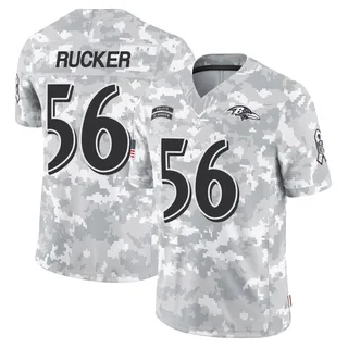 Men's Kaimon Rucker Baltimore Ravens Men's Limited Arctic Camo 2024 Salute to Service Nike Jersey