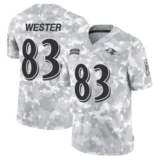 Men's LaJohntay Wester Baltimore Ravens Men's Limited Arctic Camo 2024 Salute to Service Nike Jersey