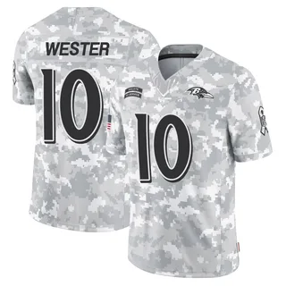 Men's LaJohntay Wester Baltimore Ravens Men's Limited Arctic Camo 2024 Salute to Service Nike Jersey