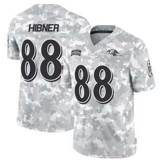 Men's Matthew Hibner Baltimore Ravens Men's Limited Arctic Camo 2024 Salute to Service Nike Jersey