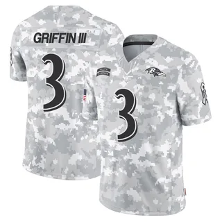 Men's Robert Griffin III Baltimore Ravens Men's Limited Arctic Camo 2024 Salute to Service Nike Jersey