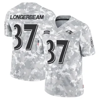 Men's Robert Longerbeam Baltimore Ravens Men's Limited Arctic Camo 2024 Salute to Service Nike Jersey
