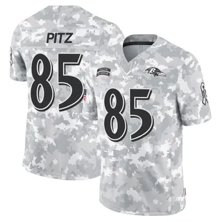 Men's Sam Pitz Baltimore Ravens Men's Limited Arctic Camo 2024 Salute to Service Nike Jersey