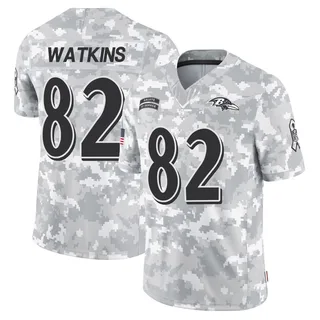 Men's Sammy Watkins Baltimore Ravens Men's Limited Arctic Camo 2024 Salute to Service Nike Jersey