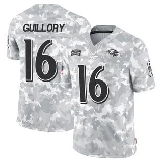 Men's Xavier Guillory Baltimore Ravens Men's Limited Arctic Camo 2024 Salute to Service Nike Jersey