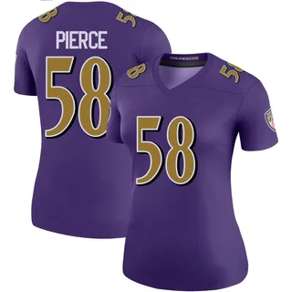 Michael Pierce Baltimore Ravens Women's Color Rush Legend Nike Jersey - Purple
