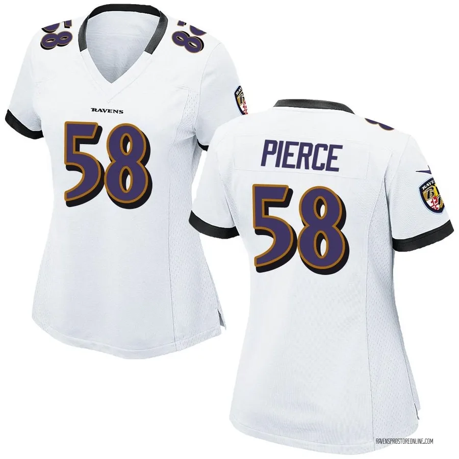 Michael Pierce Baltimore Ravens Women's Game Nike Jersey - White