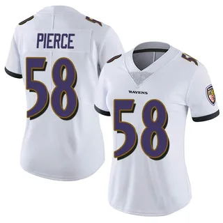 Michael Pierce Baltimore Ravens Women's Limited Vapor Untouchable Nike Jersey - White