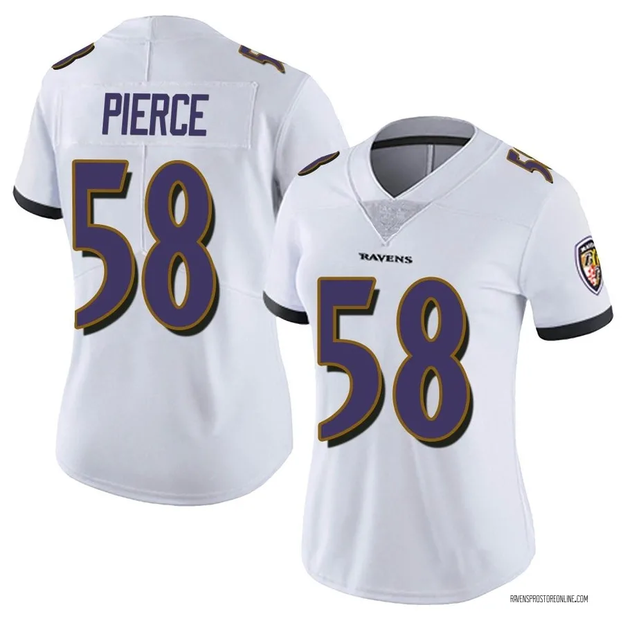 Michael Pierce Baltimore Ravens Women's Limited Vapor Untouchable Nike Jersey - White