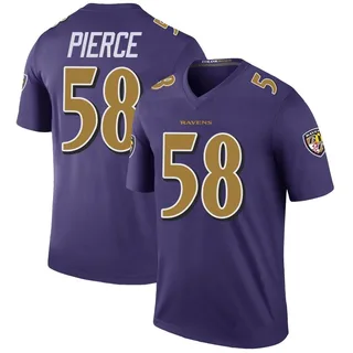Michael Pierce Baltimore Ravens Youth Color Rush Legend Jersey - Purple
