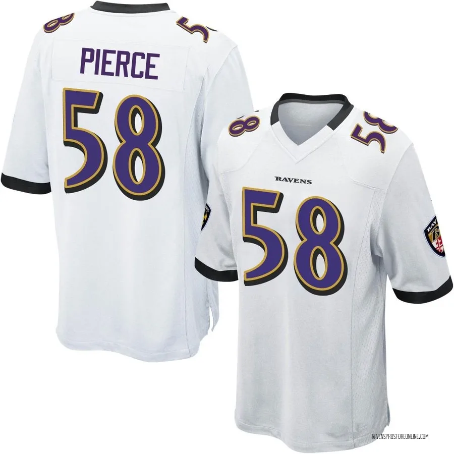 Michael Pierce Baltimore Ravens Youth Game Nike Jersey - White