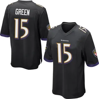 Mike Green Baltimore Ravens Men's Game Nike Jersey - Black