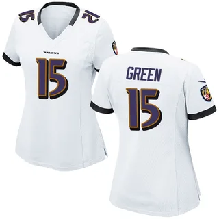 Mike Green Baltimore Ravens Women's Game Nike Jersey - White