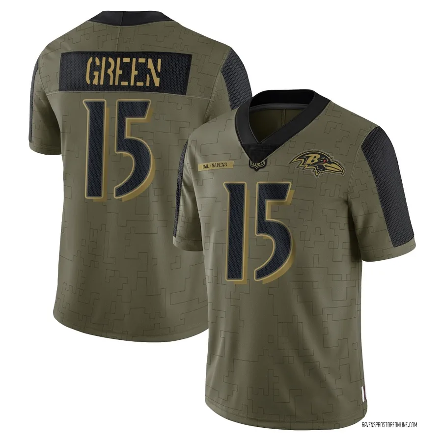 Mike Green Baltimore Ravens Youth Limited 2021 Salute To Service Nike Jersey - Olive