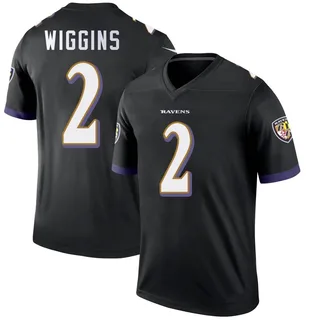 Nate Wiggins Baltimore Ravens Men's Legend Nike Jersey - Black