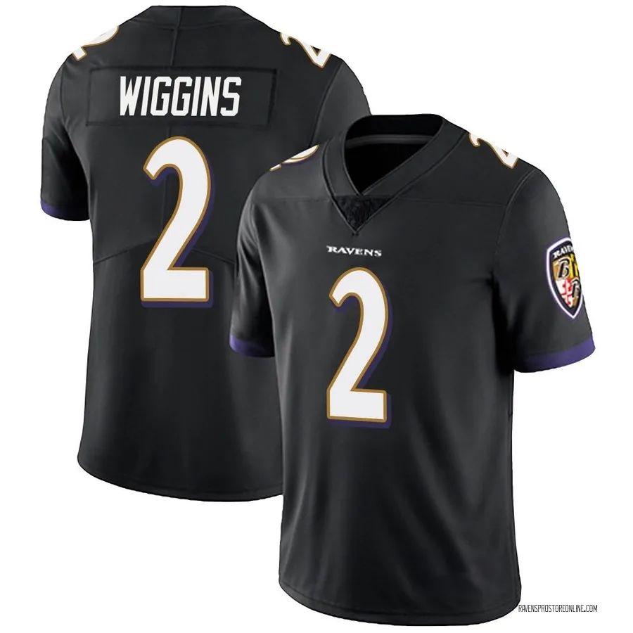 Nate Wiggins Baltimore Ravens Men's Limited Alternate Vapor Untouchable Nike Jersey - Black