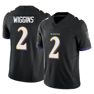 Nate Wiggins Baltimore Ravens Men's Limited Vapor F.U.S.E. Nike Jersey - Black