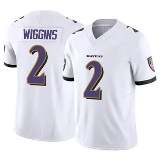 Nate Wiggins Baltimore Ravens Men's Limited Vapor F.U.S.E. Nike Jersey - White