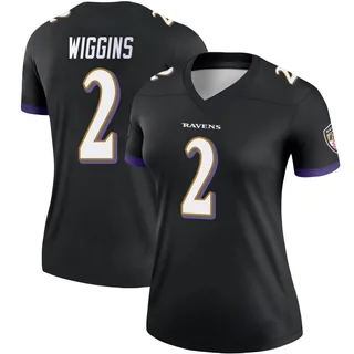 Nate Wiggins Baltimore Ravens Women's Legend Nike Jersey - Black