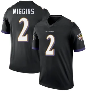 Nate Wiggins Baltimore Ravens Youth Legend Nike Jersey - Black