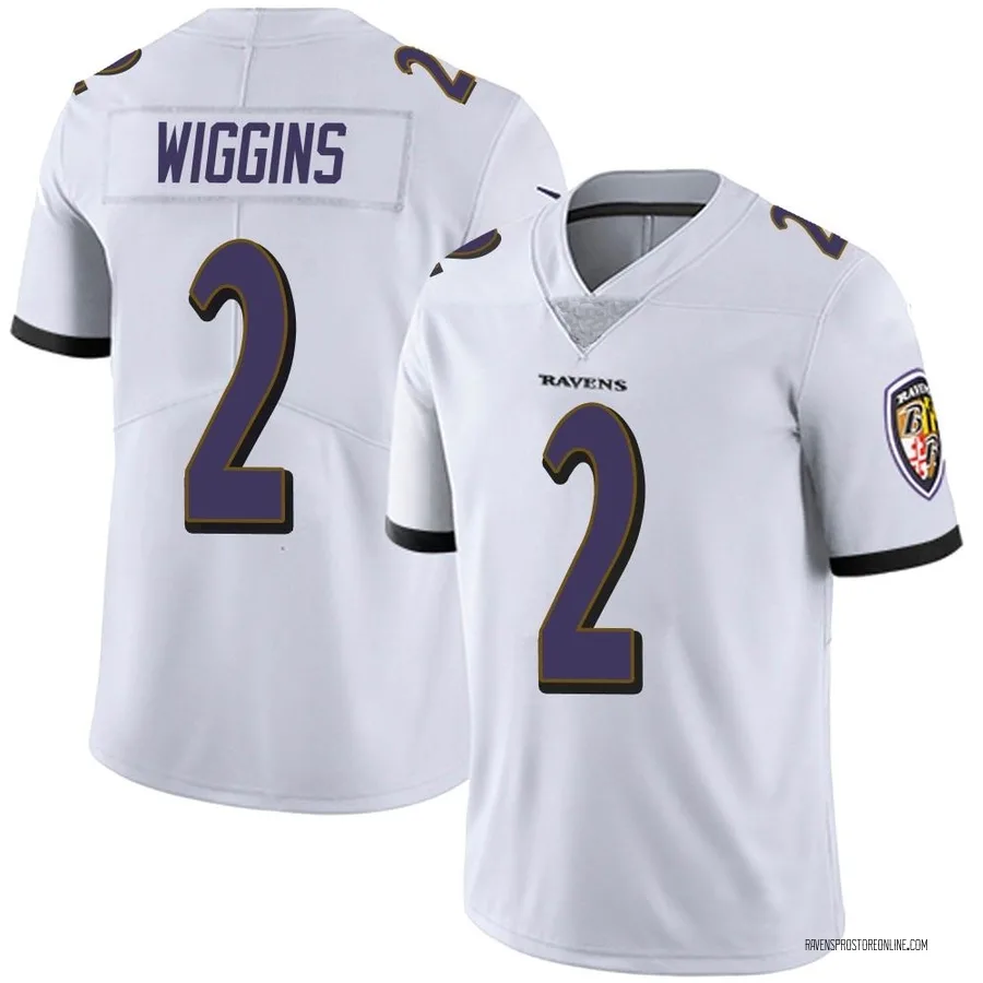 Nate Wiggins Baltimore Ravens Youth Limited Vapor Untouchable Nike Jersey - White