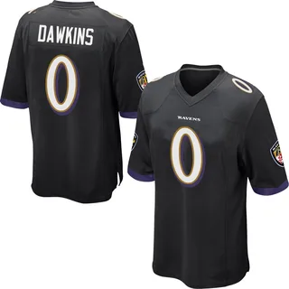 Nick Dawkins Baltimore Ravens Men's Game Nike Jersey - Black