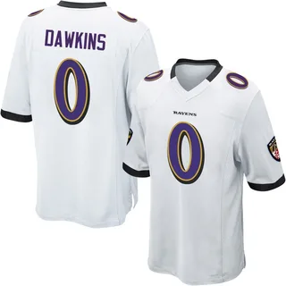 Nick Dawkins Baltimore Ravens Men's Game Nike Jersey - White