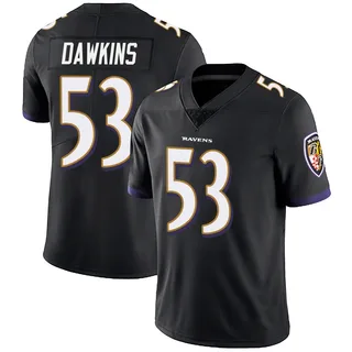 Nick Dawkins Baltimore Ravens Men's Limited Alternate Vapor Untouchable Nike Jersey - Black
