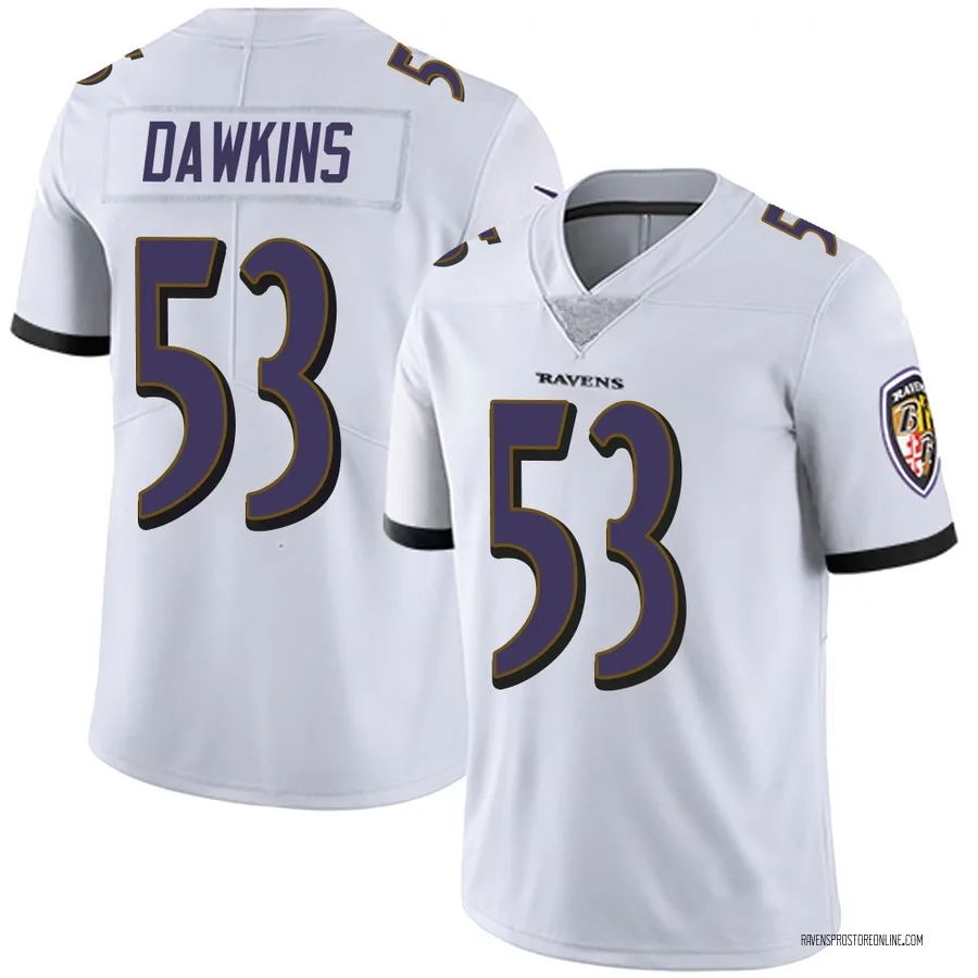 Nick Dawkins Baltimore Ravens Men's Limited Vapor Untouchable Nike Jersey - White