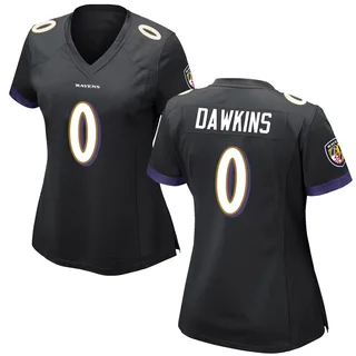 Nick Dawkins Baltimore Ravens Women's Game Nike Jersey - Black