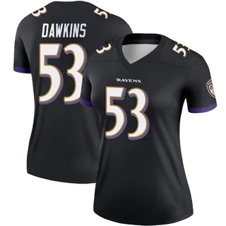 Nick Dawkins Baltimore Ravens Women's Legend Nike Jersey - Black