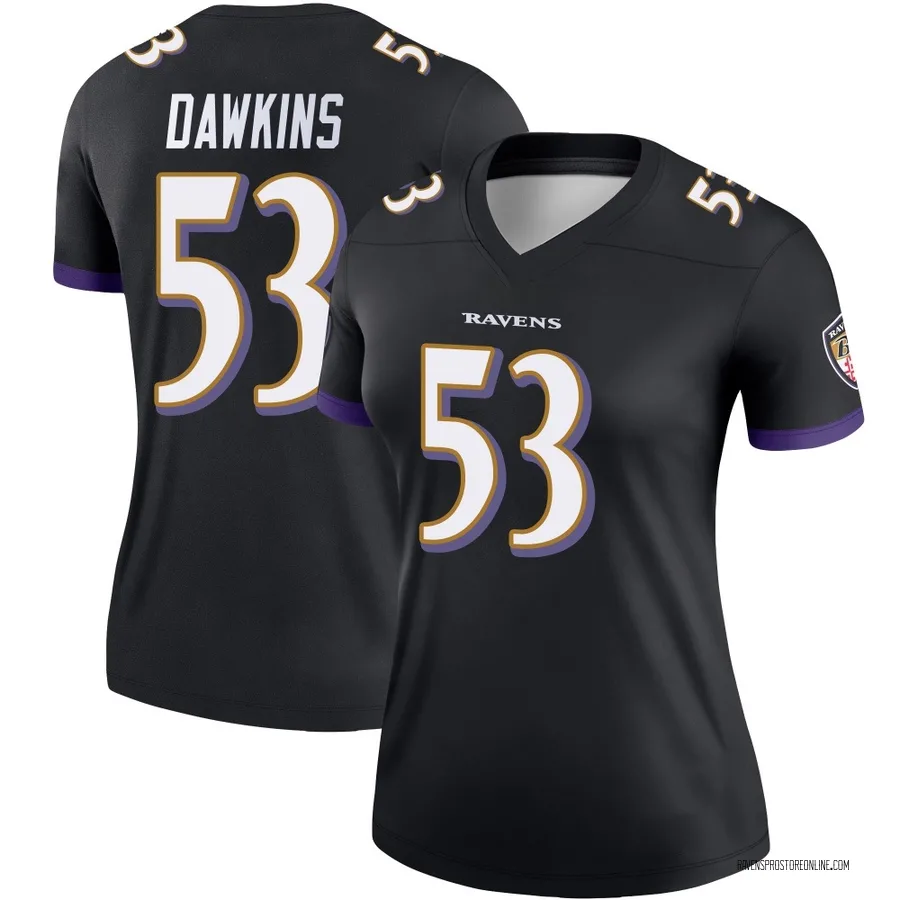 Nick Dawkins Baltimore Ravens Women's Legend Nike Jersey - Black