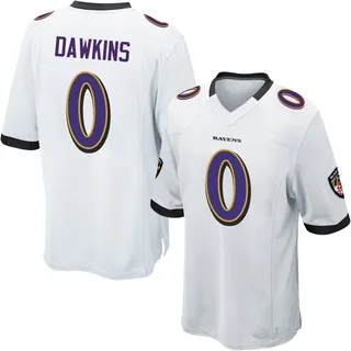 Nick Dawkins Baltimore Ravens Youth Game Nike Jersey - White