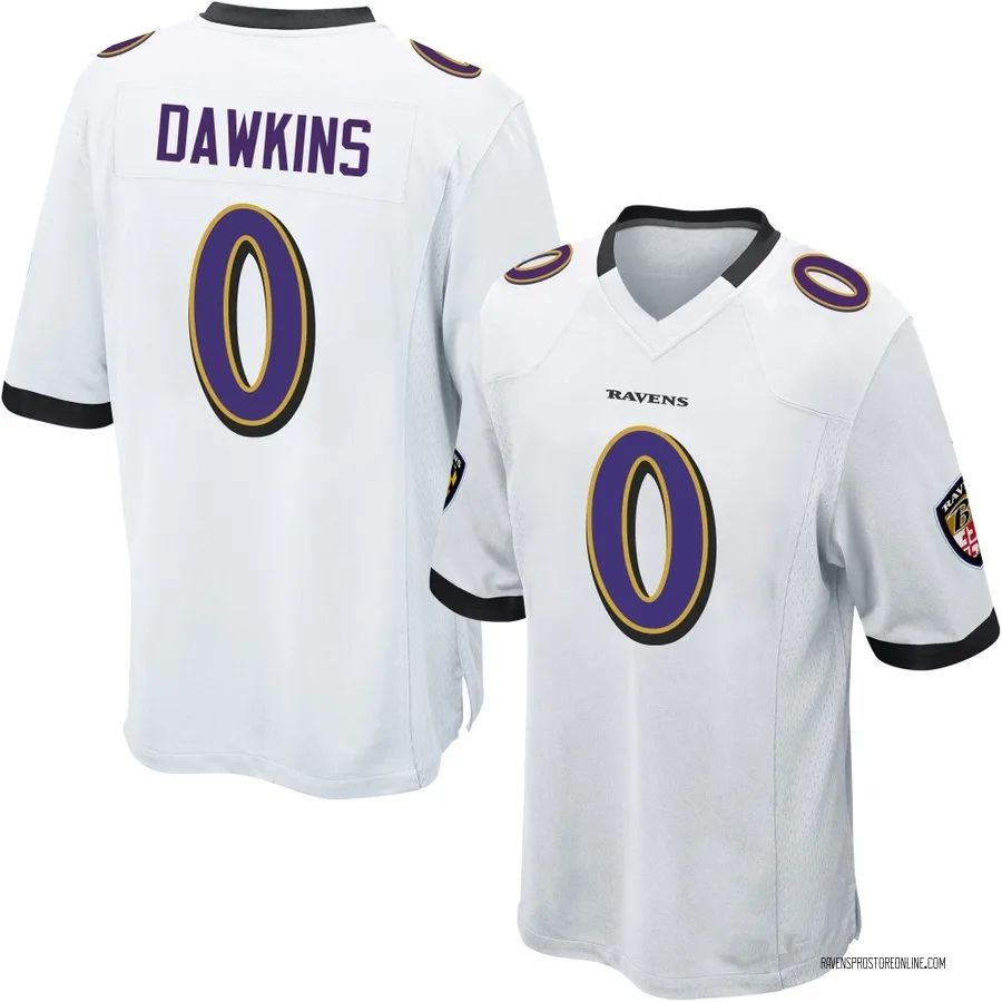 Nick Dawkins Baltimore Ravens Youth Game Nike Jersey - White