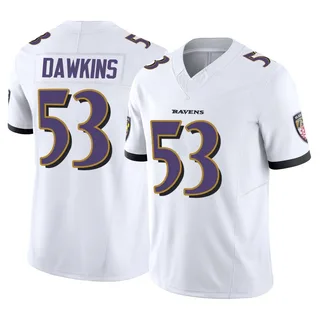 Nick Dawkins Baltimore Ravens Youth Limited Vapor F.U.S.E. Nike Jersey - White